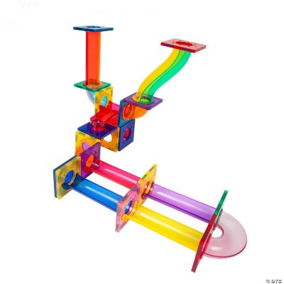 PicassoTiles 40 PC Marble Run Race Track Building Block & Magnetic ...