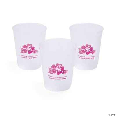 Bulk Personalized Luau Frosted Reusable Plastic Cups Oriental Trading