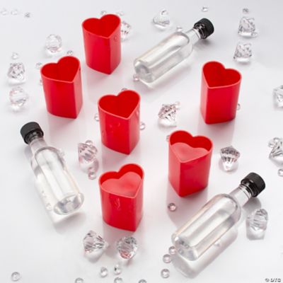 2 oz. HeartShaped Plastic Shot Glasses 12 Ct. Oriental Trading