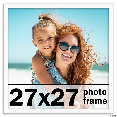 27x27 Frame White Solid Wood Picture Frame