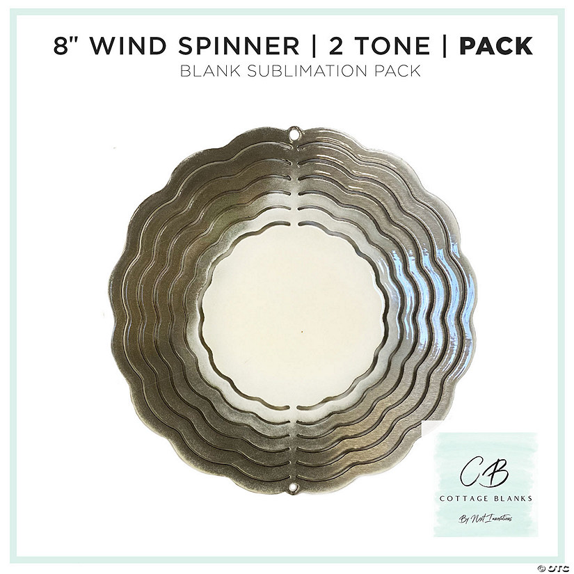 8 inch metal wind spinner sublimation blank pack of 6