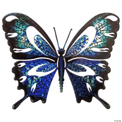 Large butterfly blue black wall art Oriental Trading