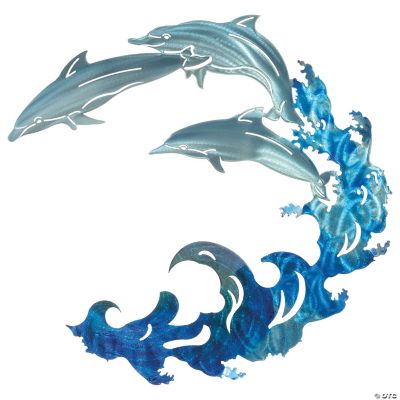 Dolphin metal wall art Oriental Trading