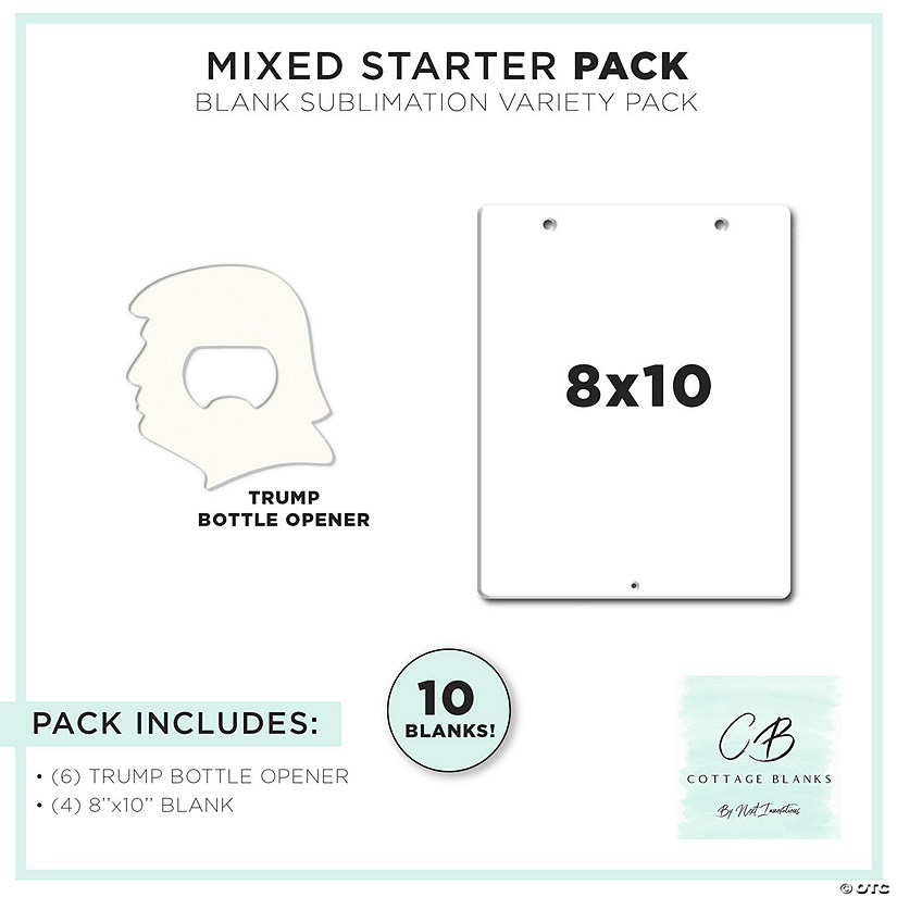 Mixed starter pack metal sublimation blanks | Oriental Trading