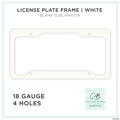 License plate frame sublimation blank 6 pack
