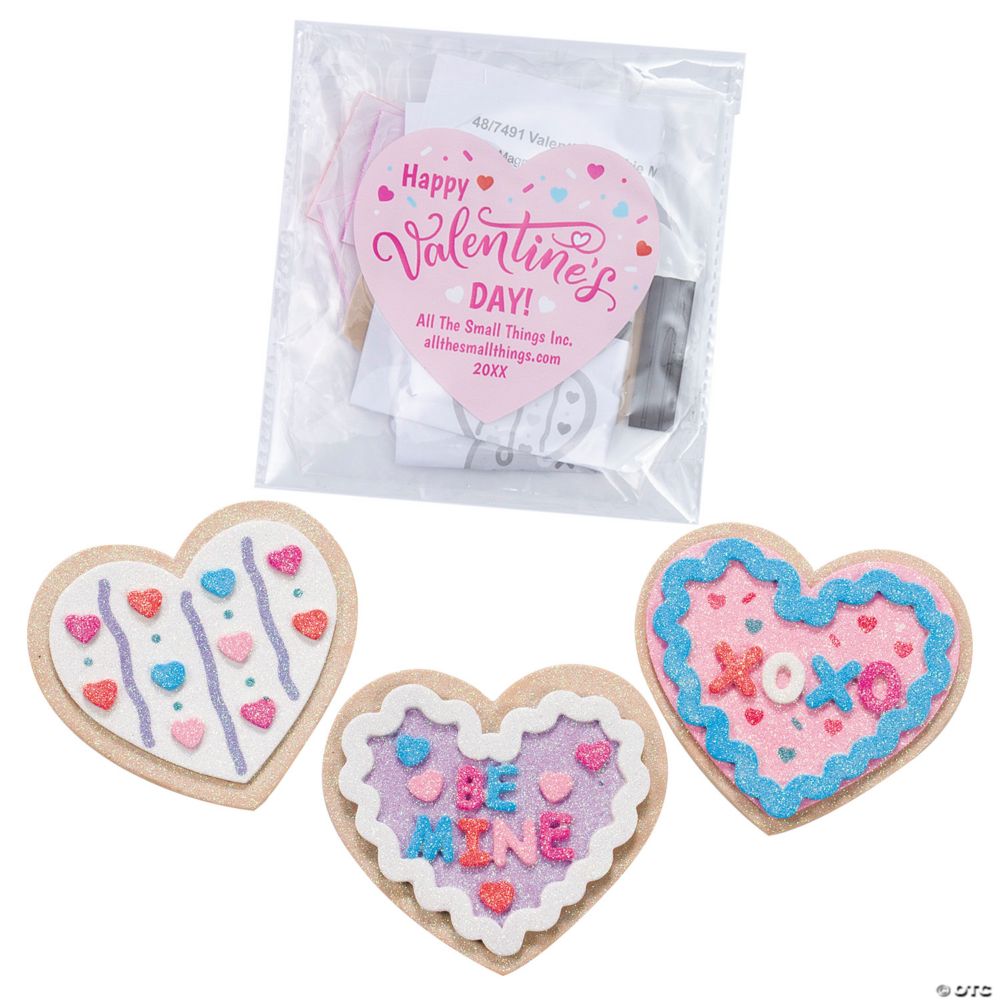 Personalized Cookie Magnet Craft Kit Valentine Exchanges for 24