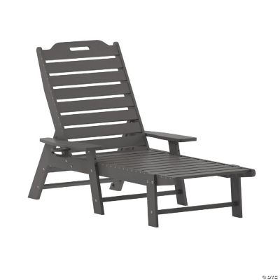 Merrick Lane Gaylord Adjustable Adirondack Loungers with Cup Holders