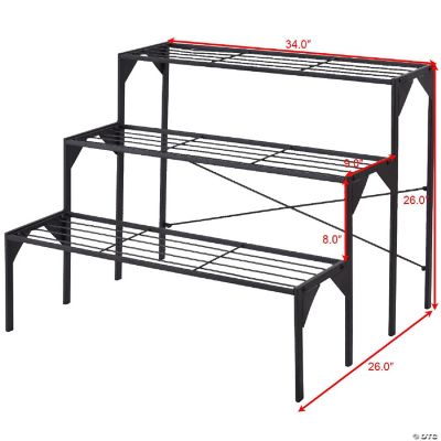 Flat Top Heavy Duty Shoe Rack Display Rack 3 or 4 Shelf 