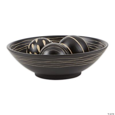 Artisan Deco Bowl And Balls 11.5X11.5X3.5" Oriental Trading