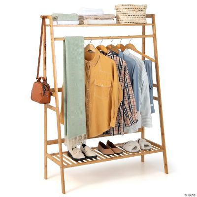 Bamboo outlet wardrobe rack