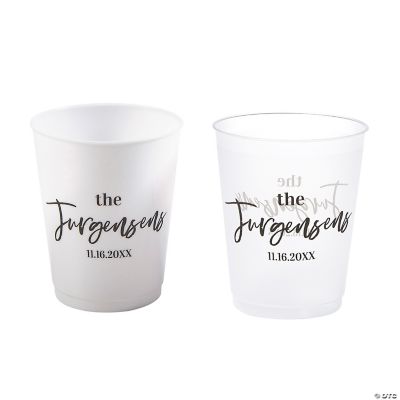 White Plastic Cups, 16oz, 50ct