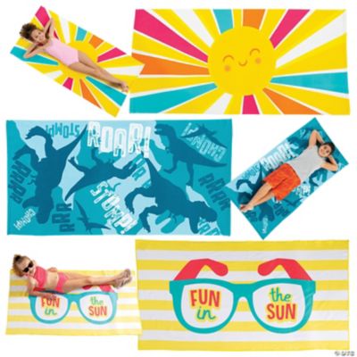 Bulk Beach Towels Kit 6 Pc. Oriental Trading