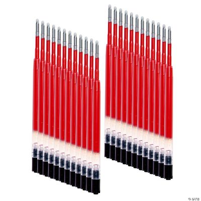 Makerflo 24 Pcs Red Gel Ink Refills for The Crafters Gel Pens, 0.5MM