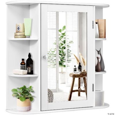 Costway Multipurpose Mount Wall Surface Bathroom Storage Mirror