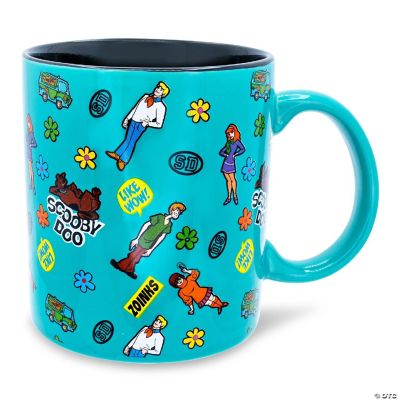 Scooby-Doo Sticker Pattern Ceramic Mug Holds 20 Ounces