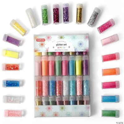 Incraftables Glitter for Crafts 32pcs Assorted Colors Craft Glitter Set Extra Fine & Chunky
