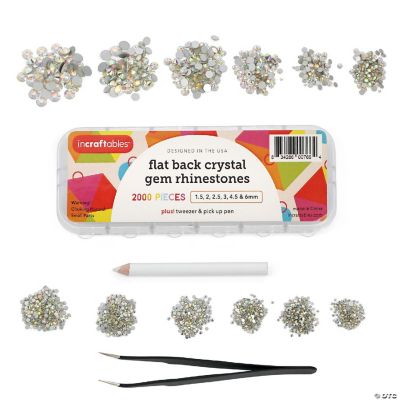 Incraftables Assorted Crystal Rhinestones 2000pcs Clear Big Small
