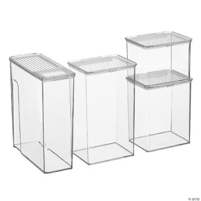 Nate Home by Nate Berkus Airtight Canister Containers, Set of 4, Clear