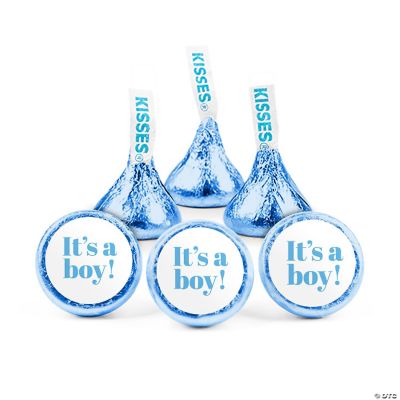 100 Pcs It's a Boy Baby Shower Candy Light Blue Hershey's Kisses Milk