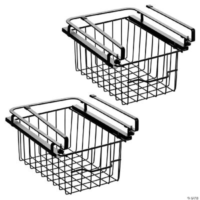 mDesign Metal Wire XS Sliding Under Shelf Kitchen Storage Basket, 2