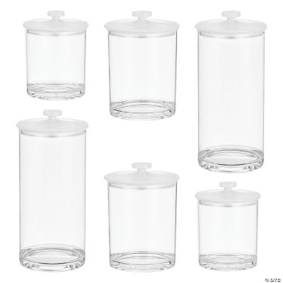 mDesign Kitchen Airtight Apothecary Acrylic Canister Jar, Set of 6