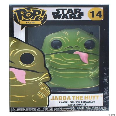 Funko Pop Pin Jabba The Hutt – Metall-Anstecknadel, Ca. 7,6 Cm, Mit Display-Ständer, Offiziell Lizenziert