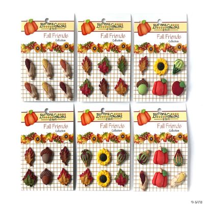 Buttons Galore and More 3D Novelty Buttons – Autumn Bundle - 36 Pcs ...