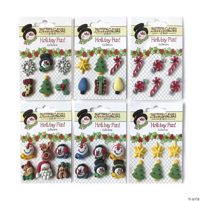 Buttons Galore and More 3D Novelty Buttons – Holiday Fun Christmas ...