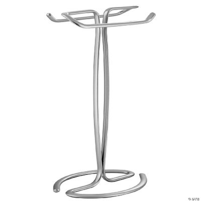 mDesign Metal Countertop Hand Towel Holder for Bathroom Chrome