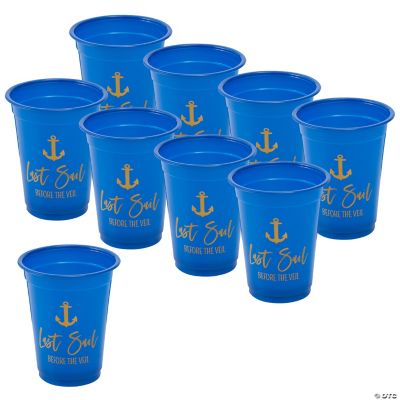 240 Cups, 9 oz. Clear with Gold Dots Round Disposable Plastic Party Cups