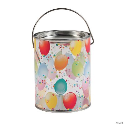 4" x 5" Birthday Party Paint Bucket Favor Containers 6 Pc. Oriental