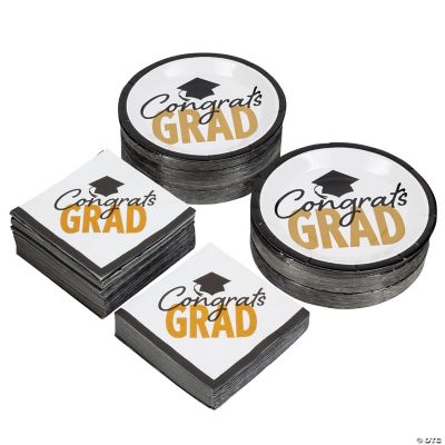 Bulk 350 Pc. Graduation Value Disposable Tableware Kit for 150 Guests