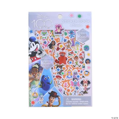 Disney 100th Anniversary Sticker Book 4 Sheets Over 300 Stickers | Oriental  Trading