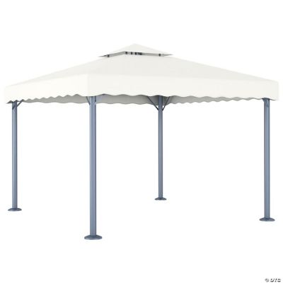 vidaXL Gazebo 118.1"x118.1" Cream Aluminum Oriental Trading