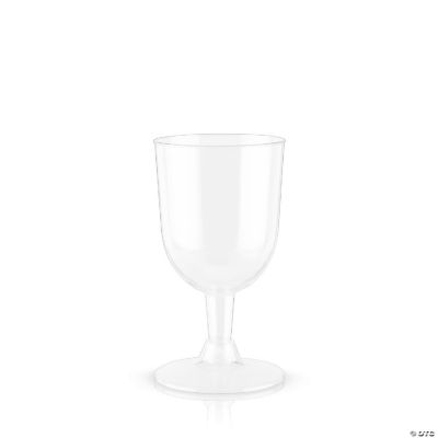 5.5oz Clear Plastic Wine Glasses 8ct