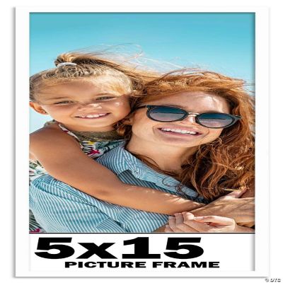 5x15 Frame White Solid Wood Picture Frame