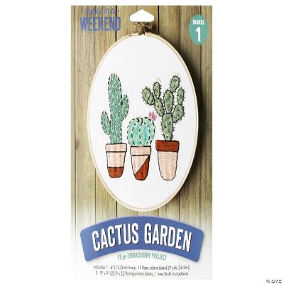 Leisure Arts Kit Embroidery 6 Cactus Garden