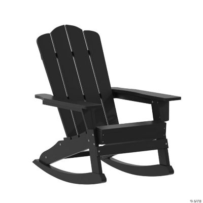 Merrick Lane Ridley Adirondack Rocking Chairs with Cup Holder, Weather