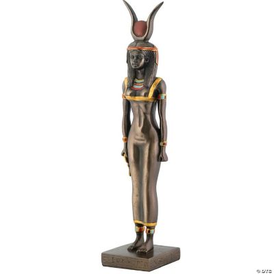 Egyptian Goddess Isis Bronze Colored Resin Statue Figurine Deity God