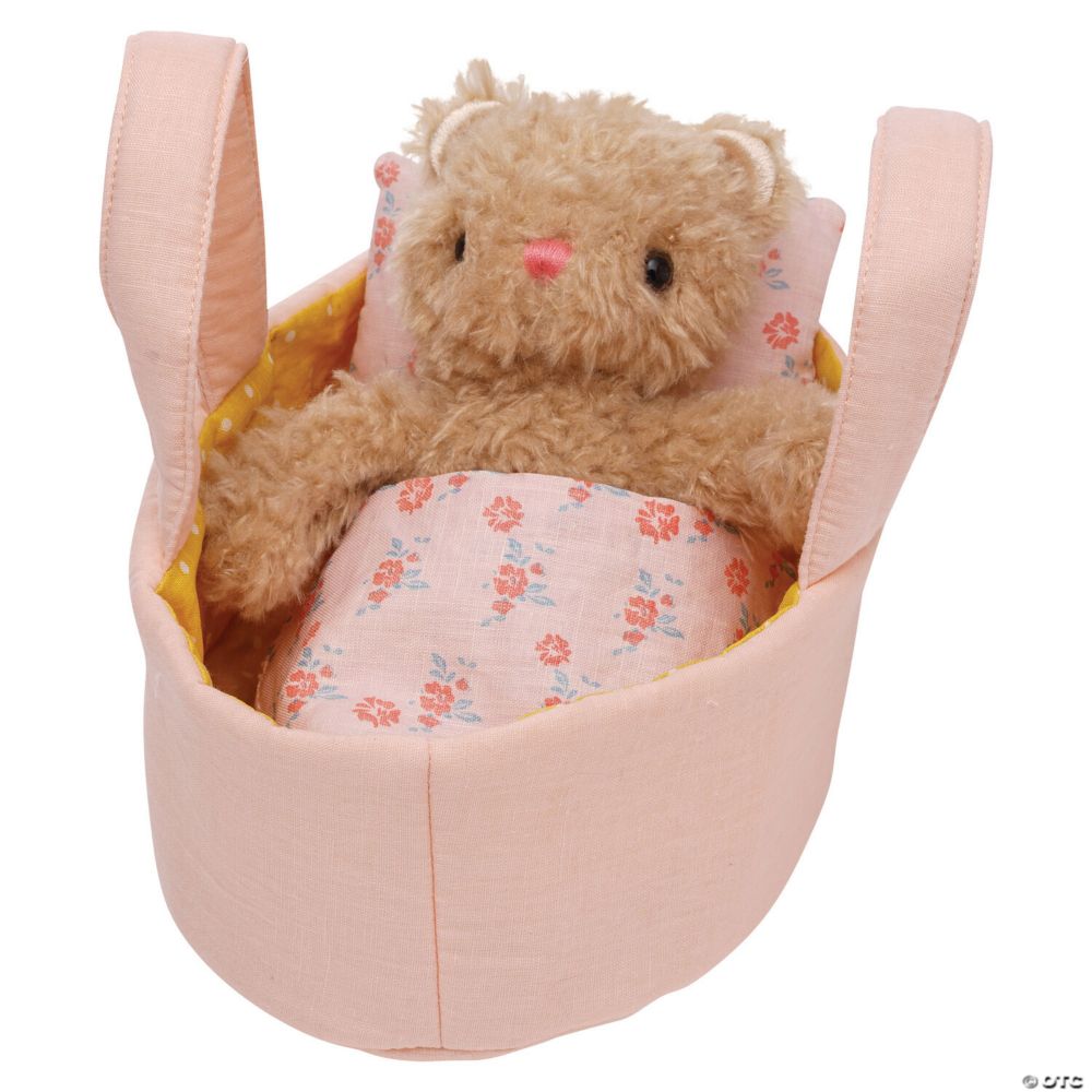 Moppettes Bea Bear Stuffed Animal in Bassinet From MindWare