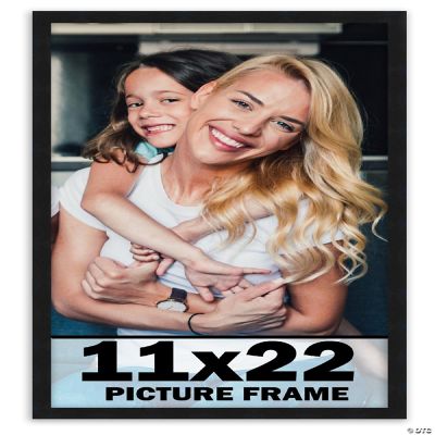 Custompictureframes.com 11x22 Frame Black Picture Frame Modern Photo 