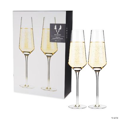 Angled Crystal Champagne Flutes Oriental Trading
