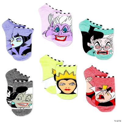  Disney Villains Teen Mens Socks, Shoe: 4-10 (Sock: 9