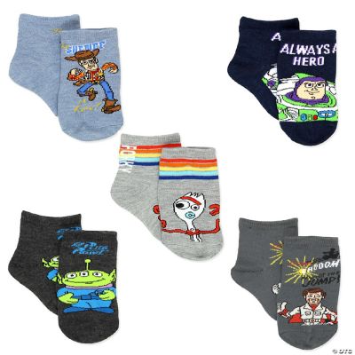 Disney Toy Story 4 Boys Girls Toddler 5 Pack Crew Sock Set (Shoe