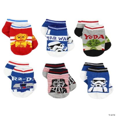 Star Wars Toddler Boys 6 pack Socks (Shoe: 4-7 (Sock: 2-4), Multi