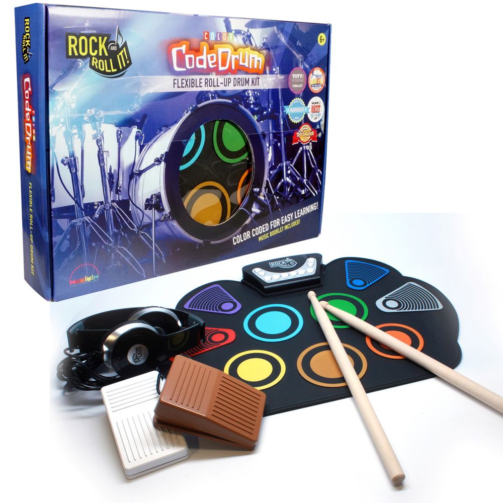 Rainbow Rock and Roll It: Code Drum Set From MindWare