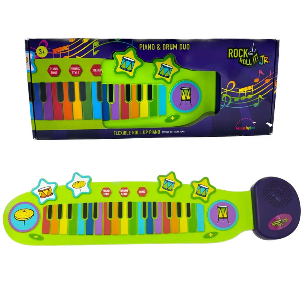 Rainbow Rock and Roll It Junior Piano & Drum Set From MindWare