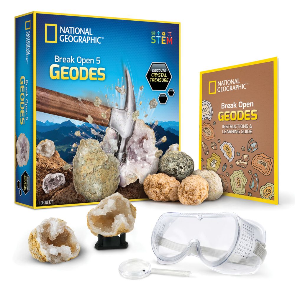 National Geographic Break Open 5 Geodes Starter Kit From MindWare