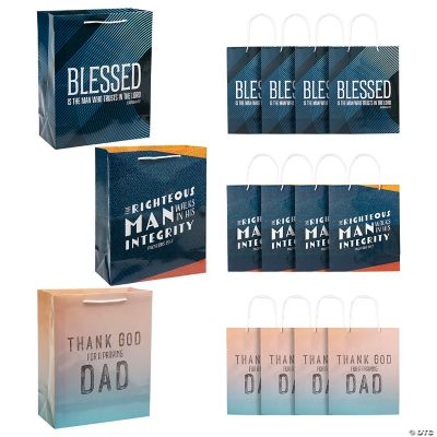 Motiskyy 30 Pcs Father's Day Gift Bags With Handle Carnation Happy Father's Day Bag...
