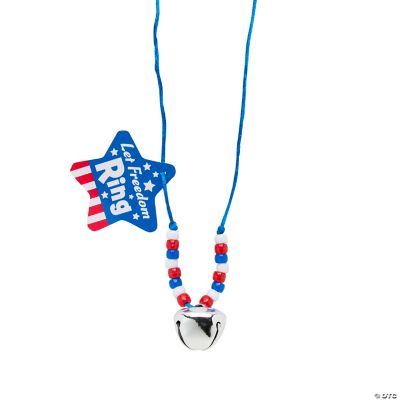 Beaded Let Freedom Ring Jingle Bell Necklace Craft Kit Makes 12